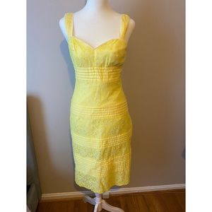 Vintage Lilly Pulitzer yellow eyelet lace dress
